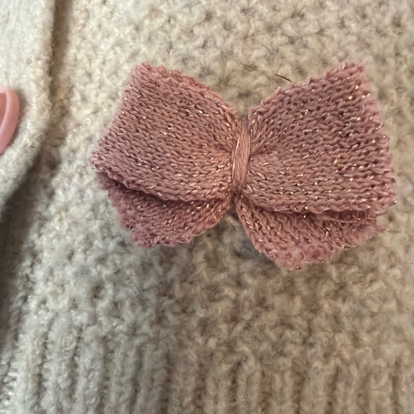 Haute Hippie Kids Style Knit Pink Sparkle Bow Sweater Skirt Set 24 Mo. Holiday - Picture 7 of 7
